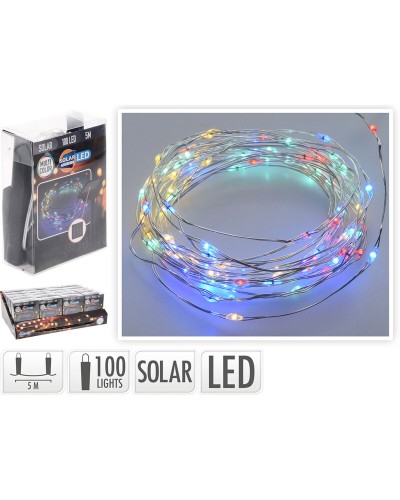 LED Solar String Lights Lifetime 7m + 2m Cable, Multicolor, Ideal for Outdoors
